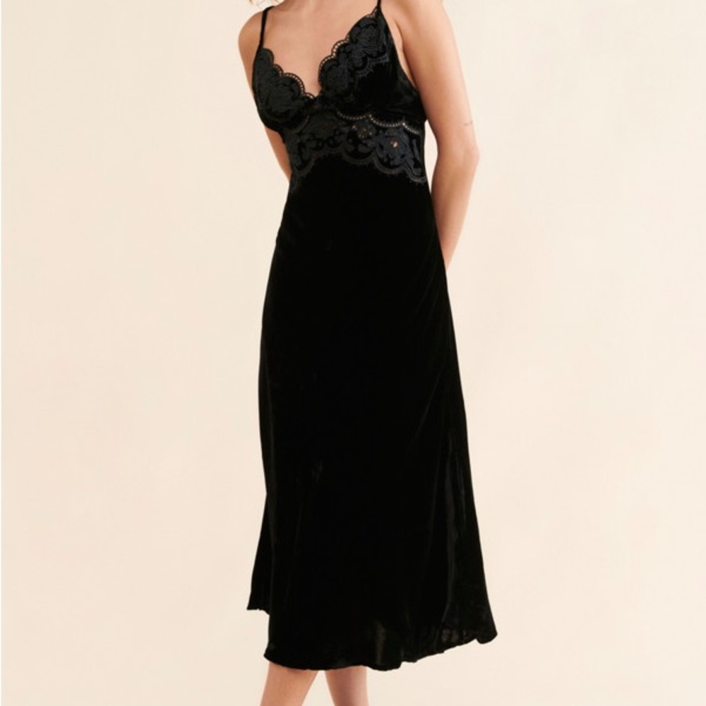 Farm Rio Velvet Slip Dress